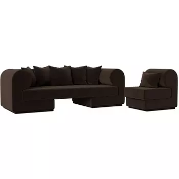 Кипр набор 2 (микровельвет коричневый) Лига Диванов 116488