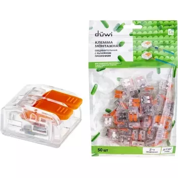Клемма рычажковая 50 шт. duwi 26690 7 Duwi