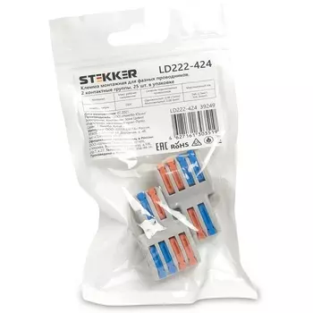 Клемма рычажковая Stekker 39488