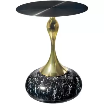 Кофейный столик Angel диам.40см x 55см, чёрный мрамор, металл Bradexhome арт.FR 1029 Bradex Home