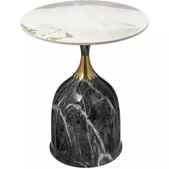 Кофейный столик Stupa диам.40см x 54см, серый мрамор, металл, керамика Bradexhome арт.FR 1034 Bradex Home