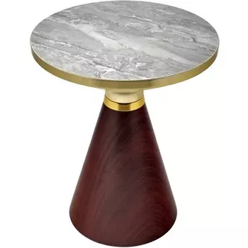 Кофейный столик Vision диам.40см x 54см, металл под дерево, керамика Bradexhome арт.FR 1036 Bradex Home