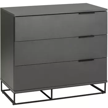 Комод 3 ящика CITY графит R-Home арт.401052101h