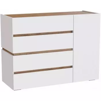 Комод Атлон (Атлон белый / дуб вотан) Woodville арт.593708