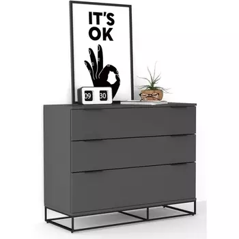 Комод большой City 100 см. Графит R-Home арт.401052106h