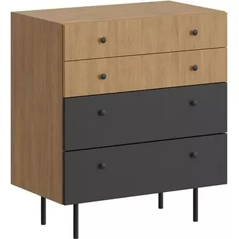 Комод большой Frida ОГОГО (арт.838932), (ЛДСП/Черный) ОГОГО Обстановочка!