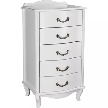 Комод Джульетта узкий 5 ящ., молочный дуб Л Mebelik арт.008547