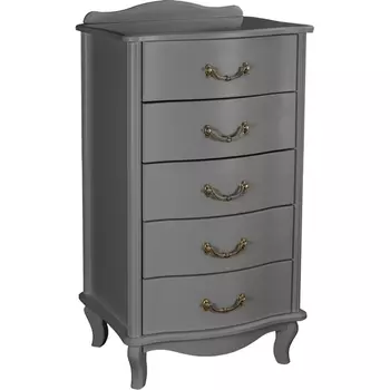 Комод Джульетта узкий 5 ящ., серый ясень Л Mebelik арт.009082