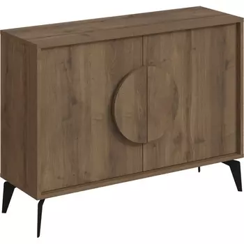 Комод GORA CONSOLE 110CM LEVE (ЛДСП,Металл/Черный,Светло-коричневый) арт.LEV00274