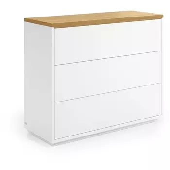 Комод La Forma (ex Julia Grup) Abilen (Белый/ Дерево,МДФ,Шпон,Шпон дуба)