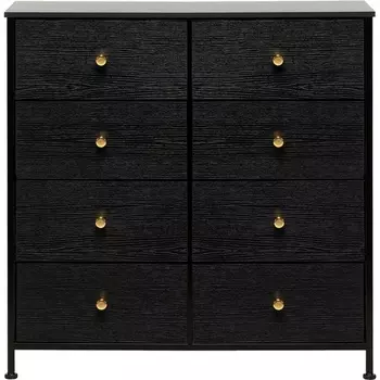 Комод Leset Линкс 8 ящиков Leset (Спанбонд/Черный) арт.2500000228971