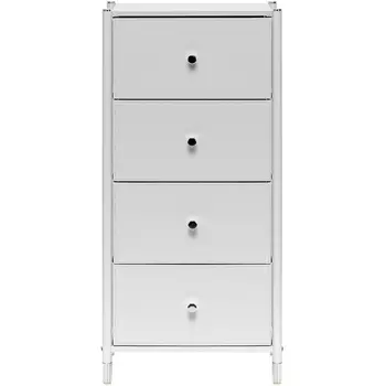 Комод Leset Нирита/Хайди, 4 ящика, Белый (Сталь,Экокожа/Белый) арт.2500000209673