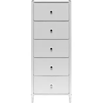 Комод Leset Нирита/Хайди, 5 ящиков, Белый (Сталь,Экокожа/Белый) арт.2500000209697