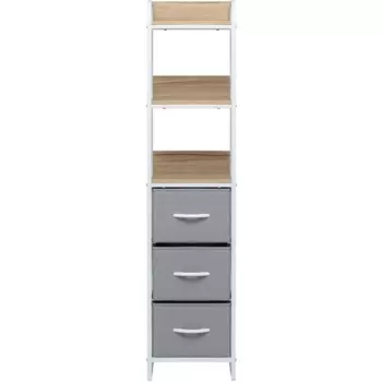 Комод Leset Ноа с полками 3 ящика (Сталь/Лен) Leset арт.2500000229060