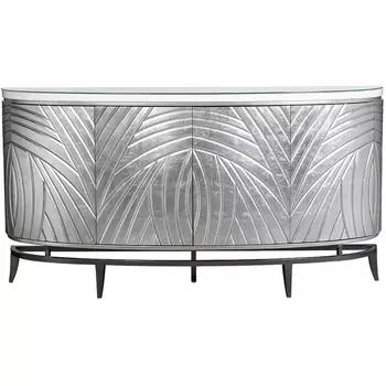 Комод серебристый с декором 182*41*97см Garda Decor арт.ART-2932
