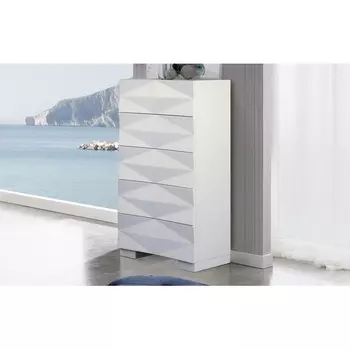 Комод вертикальный S-153 белый Dupen white