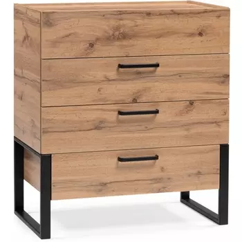 Комод Woodville Iris металл дуб вотан / черный муар арт.406521