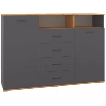 Комод Woodville Кассандра 154 дуб крафт золотой / антрацит 559208