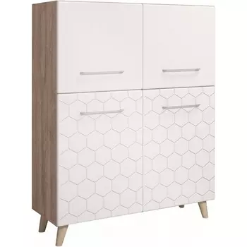 Комод Woodville Мариус М-07 дуб баррик / белый матовый