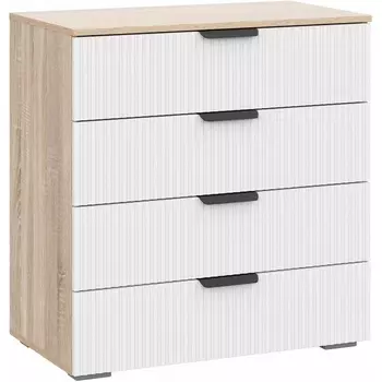 Комод Woodville Стокгольм КМ03-800 дуб сонома / line софт пломбир