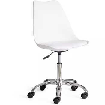 Компьютерное кресло для оператора Tetchair TULIP (Металл,Пластик,/Белый,Хром)