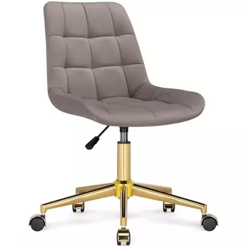 Компьютерное кресло для оператора Woodville Честер (Металл/Велюр, Золотой/Латте) 564832