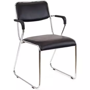 Компьютерное кресло Everprof Fix Plus Chrome Экокожа Черный