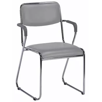 Компьютерное кресло Everprof Fix Plus Chrome Экокожа Серый