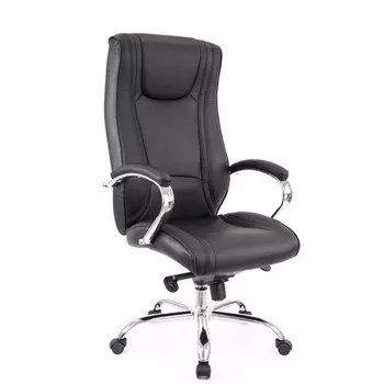 Компьютерное кресло для руководителя кожа черный Everprof EC-370 Leather Black