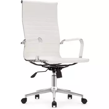 Компьютерное кресло Woodville Reus pu white / chrome