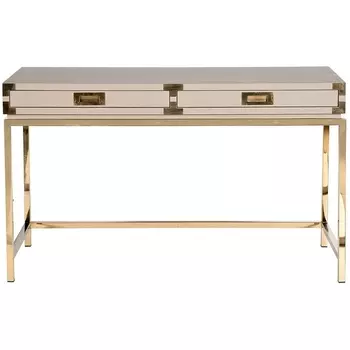 Компьютерный стол Garda Decor 46AS-D4084-TP (Золото/Белый)
