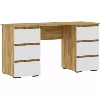 Компьютерный стол Элла Woodville (ЛДСП/Белый,Золотой) арт.547993