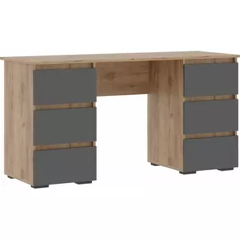 Компьютерный стол Элла Woodville (ЛДСП/Серый,Графит) арт.586709