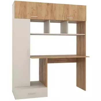 Компьютерный стол Woodville Бишоп 1 дуб крафт золотой / кашемир 559225