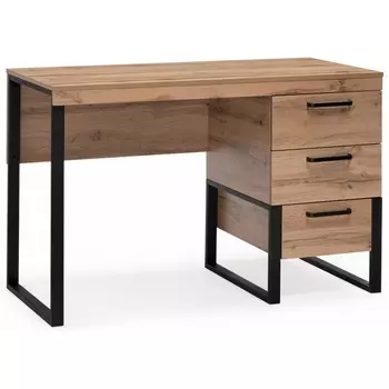 Компьютерный стол Woodville Iris металл дуб вотан / черный муар арт.406520