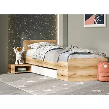 Компьютерный стол Woodville Кинд комплектация 5 белый / дуб делано арт.605080