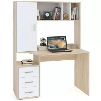Компьютерный стол Woodville КСТ-16 левый дуб сонома / белый 287123