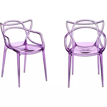Комплект из 2-х стульев Bradex Home Masters прозрачный сиреневый (FR 0867П)