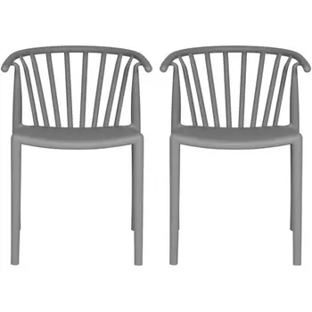 Комплект из 2-х стульев Bradexhome Venice светло-серый