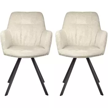 Комплект из 2-х стульев Bradexhome Grant латте шенилл на поворотном механизме