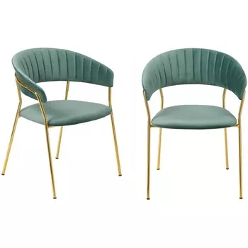 Комплект из 2-х стульев Turin мятный с золотыми ножками Bradexhome арт.FR 0912P Bradex Home