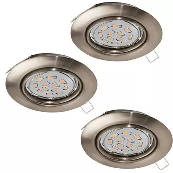 Комплект из 3-х встраиваемых точечный светильников Eglo EINBAUSPOT LED 75348
