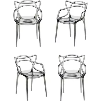 Комплект из 4-х стульев Bradex Home Masters прозрачный серый (FR 0705К)