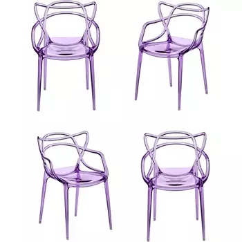 Комплект из 4-х стульев Bradex Home Masters прозрачный сиреневый (FR 0867К)