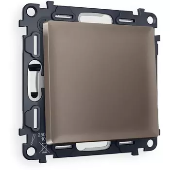 Комплект механизма Ambrella Volt 1-клавишного перекрестного выключателя ALFA MA631030 Темная бронза матовый QUANT