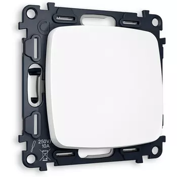 Комплект механизма Ambrella Volt 1-клавишного перекрестного выключателя OMEGA MO121030 Белый матовый QUANT