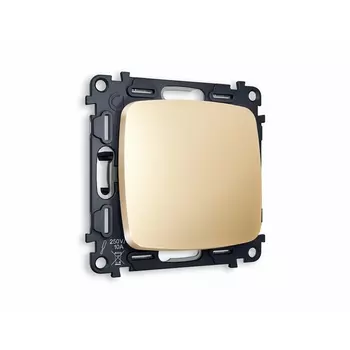 Комплект механизма Ambrella Volt 1-клавишного перекрестного выключателя OMEGA MO601030 Шампань QUANT