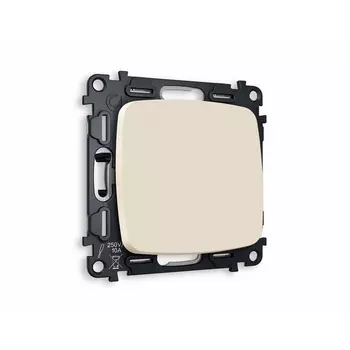 Комплект механизма Ambrella Volt 1-клавишного перекрестного выключателя OMEGA MO321030 Бежевый матовый QUANT