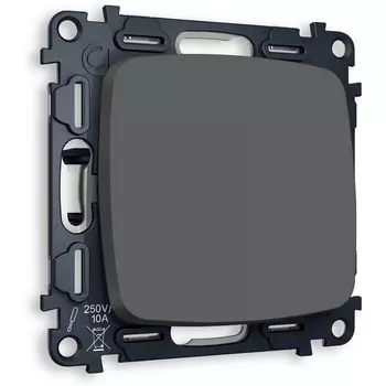 Комплект механизма Ambrella Volt 1-клавишного перекрестного выключателя OMEGA MO901030 Графит мягкое касание QUANT