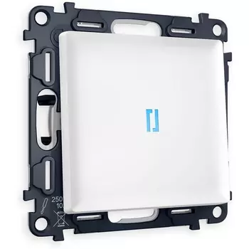 Комплект механизма Ambrella Volt 1-клавишного проходного выключателя с подсветкой 10000K ALFA MA122040 Белый матовый QUANT